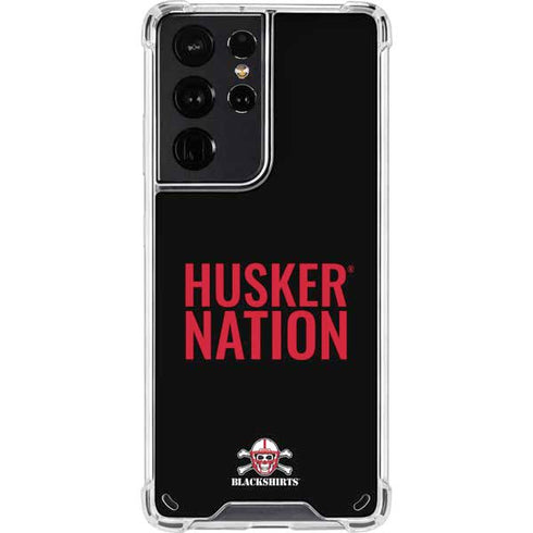 University of Nebraska Husker Nation Galaxy S21 Ultra 5G Clear Case